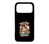 Custodia per iPhone 17 Pro Max Weekend Inizia Mercoledi Design Divertente Gatto