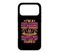 Custodia per iPhone 17 Pro Max Welder Husband I'm A House Cleaning Kid Raising Money