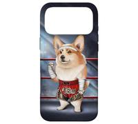 Custodia per iPhone 17 Pro Max Welsh Corgi Dog nel ruolo di Muay Thai Kick Boxing Campione