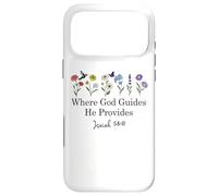 Custodia per iPhone 17 Pro Max Where God Guides He Provides Isaiah 58:11 Jesus Bible Verse