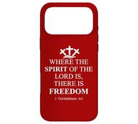 Custodia per iPhone 17 Pro Max Where the Spirit of the Lord is There's Freedom US Christian