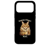 Custodia per iPhone 17 Pro Max Whiskers and Whisky Neat Cat Lovers Drink Design