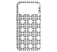 Custodia per iPhone 17 Pro Max White Black Monochrome Geometry Hexagon Octagon Pattern