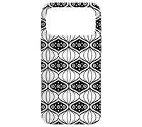 Custodia per iPhone 17 Pro Max White Black Oval Onion-like Geometric Organic Op Art Pattern