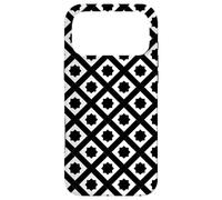 Custodia per iPhone 17 Pro Max White Black Square Star Octagon Snowflake-like Pattern
