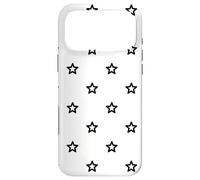 Custodia per iPhone 17 Pro Max White Black Stars Night Constellations Sky Pattern