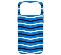 Custodia per iPhone 17 Pro Max White Blue Black Estonia Tricolor Waves Estonian Fan Pattern