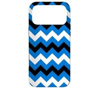 Custodia per iPhone 17 Pro Max White Blue Black Estonia Tricolor Zigzag Line Baltic Pattern