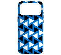Custodia per iPhone 17 Pro Max White Blue Black Estonia Tricolor Zigzag Triangle Pattern