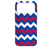 Custodia per iPhone 17 Pro Max White Blue Red Netherlands Tricolor Zigzag Triangles Pattern