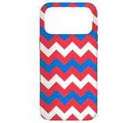 Custodia per iPhone 17 Pro Max White Blue Red Russia Tricolor Zigzag Line Slavic Pattern
