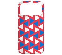 Custodia per iPhone 17 Pro Max White Blue Red Russia Tricolor Zigzag Triangle Pattern