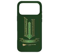 Custodia per iPhone 17 Pro Max Wicked Movie Logo Elphaba Green And Gold Broom