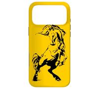 Custodia per iPhone 17 Pro Max Wild Mustang allevamento cavallo Stencil Art equestre uomini