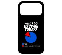 Custodia per iPhone 17 Pro Max Will I Pie Chart Humor, sei sette 6 7 meme internet