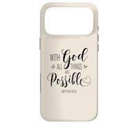 Custodia per iPhone 17 Pro Max With God All Things Are Possible Bible Verse Faith Women