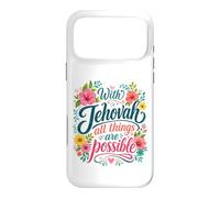 Custodia per iPhone 17 Pro Max With Jehovah All Things Possible Jehovahs Witnesses Gift