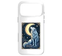 Custodia per iPhone 17 Pro Max Wolf Howling Moon Celestial Mystical Nature Gothic Animal
