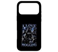 Custodia per iPhone 17 Pro Max Wolf Love Mogging Divertente Gen-Z Meme