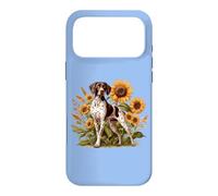 Custodia per iPhone 17 Pro Max Womens Girls Flowers Hunting Dog German Shorthaired Pointer