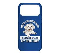 Custodia per iPhone 17 Pro Max Womens Girls Humans Make My Head Hurt Happy Maltese Lover