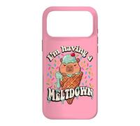 Custodia per iPhone 17 Pro Max Womens Girls I'm Having A Meltdown Ice Cream Capybara Lover