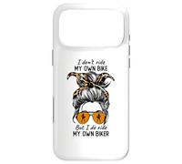 Custodia per iPhone 17 Pro Max Womens Messy Bun I Dont Ride My Own Bike I Do Ride Own Biker