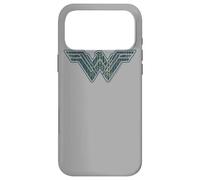 Custodia per iPhone 17 Pro Max Wonder Woman Movie Blue and Gold Geometric Pattern Logo