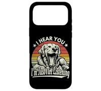 Custodia per iPhone 17 Pro Max Yawn Golden Retriever Ti sento, solo che non ascolto Retro