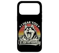 Custodia per iPhone 17 Pro Max Yawn Husky/Malamute Ti sento, ma non ascolto retrò