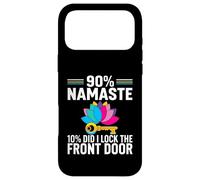 Custodia per iPhone 17 Pro Max Yoga Humor 90% Namaste 10% Did I Lock The Door