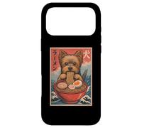 Custodia per iPhone 17 Pro Max Yorkshire Terrier Mangiare Ramen Kawaii Anime Amante dei cani