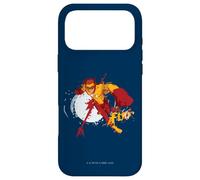 Custodia per iPhone 17 Pro Max Young Justice Splatter Art Kid Flash Logo