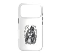 Custodia per iPhone 17 Pro Medieval Maiden Horse Gothic Fantasy Sword Moon Design