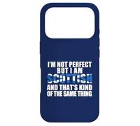 Custodia per iPhone 17 Pro Meme con bandiera I'm Not Perfect But AM Scozzese KINDA SAME THING