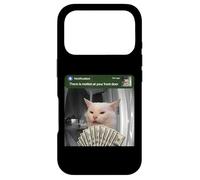 Custodia per iPhone 17 Pro Meme divertente gatto con scritta "There is Motion at Your Front Door
