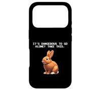 Custodia per iPhone 17 Pro Meme Lover Video Gamer Dangerous Alone Rabbit