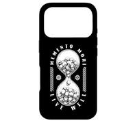 Custodia per iPhone 17 Pro Memento Mori Live Well Skull Clessidra Stoica Stoicismo Teschi
