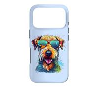 Custodia per iPhone 17 Pro Mens Colorful Paint Splash Pop Art Airedale Terrier Lover