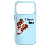 Custodia per iPhone 17 Pro Mens Womens Funny Heard I Herd That Red Border Collie Lover