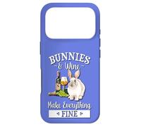Custodia per iPhone 17 Pro Mens Womens Girls Bunnies & Wine Fine Rabbit Lover