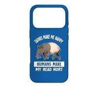 Custodia per iPhone 17 Pro Mens Womens Kids Humans Hurt Head Tapirs Make Me Happy