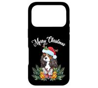 Custodia per iPhone 17 Pro Mens Womens Kids Merry Christmas Santa Cavalier Dog Mom