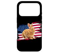 Custodia per iPhone 17 Pro Mens Womens Patriotic USA American Flag 4th July Bunny Lover