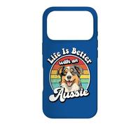 Custodia per iPhone 17 Pro Mens Womens Retro Vintage Life Is Better Aussie Dog Lover