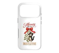 Custodia per iPhone 17 Pro Meowy Under The Mistletoe Cute Tuxedo Kitten Christmas