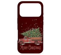 Custodia per iPhone 17 Pro Merry Christmas Vintage Pompiere Camion Albero
