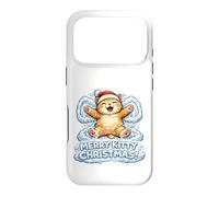 Custodia per iPhone 17 Pro Merry Kitty Christmas - Angelo con neve, adorabile per bambini e bambine