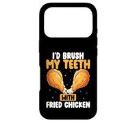 Custodia per iPhone 17 Pro Mi lavo i denti con pollo fritto divertente pollo fritto