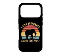 Custodia per iPhone 17 Pro Mi piacciono gli elefanti e forse come 3 Persone Elefante Retro